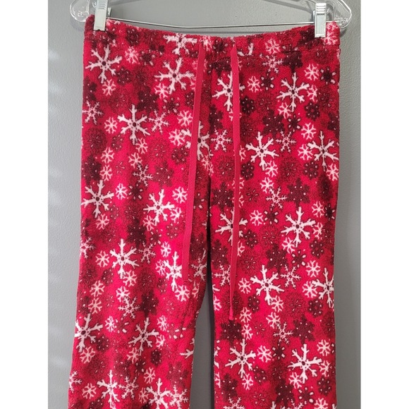 George‎ Women's Red/White Super Soft Pajama Snowflakes Pants Size Medium - Picture 3 of 8